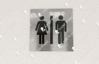 табличка на дверь мужского и женского туалета